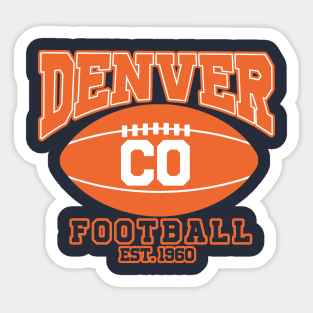 Denver Football Team Sticker